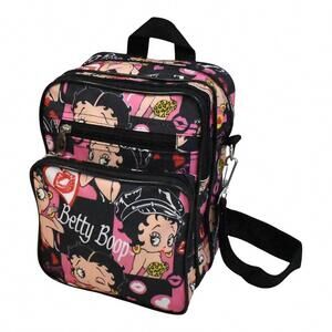 NEW BETTY BOOP girl's travel utility bag in black